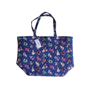 NEW Vera Bradley Quilted Essential Grand Tote Bag - Catnip Christmas